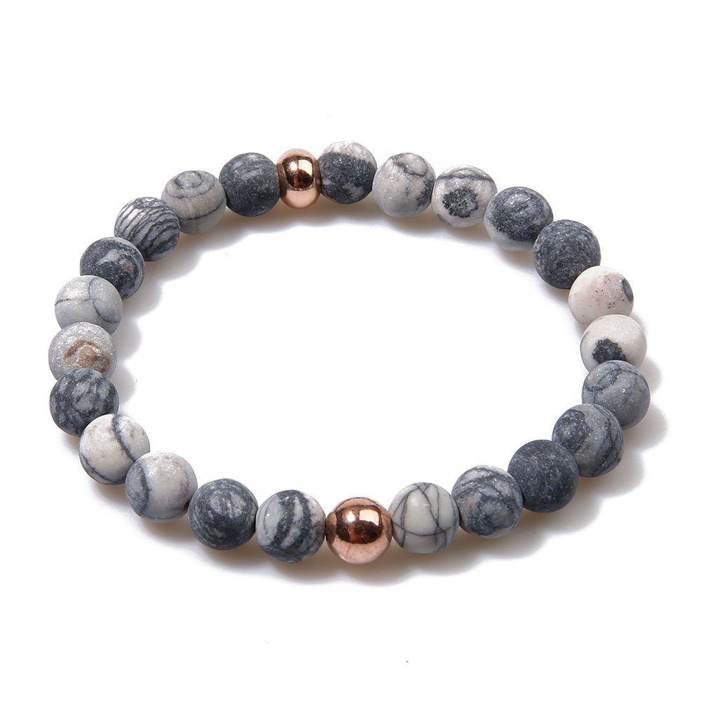 Shinus Natural Semi Precious Stone Mala Bead Bracelets